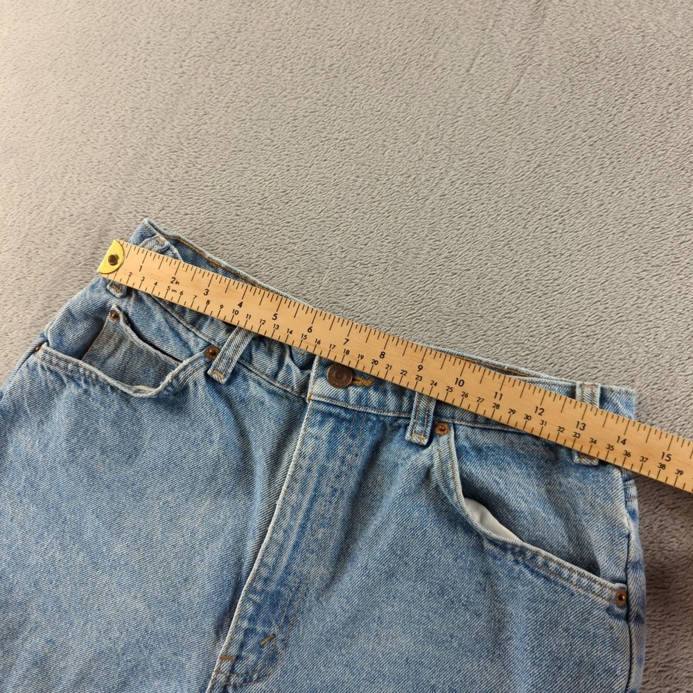 Vintage 90s Levis Jeans Size 14 (Fits 28x33) Blue Light Wash Straight Orange Tab - Picture 7 of 14